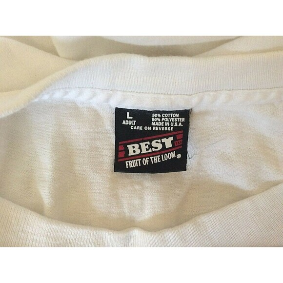 Hard Work Cafe T Shirt Vintage Norfolk Middle School Made in USA Single Stitch L - Picture 4 of 5